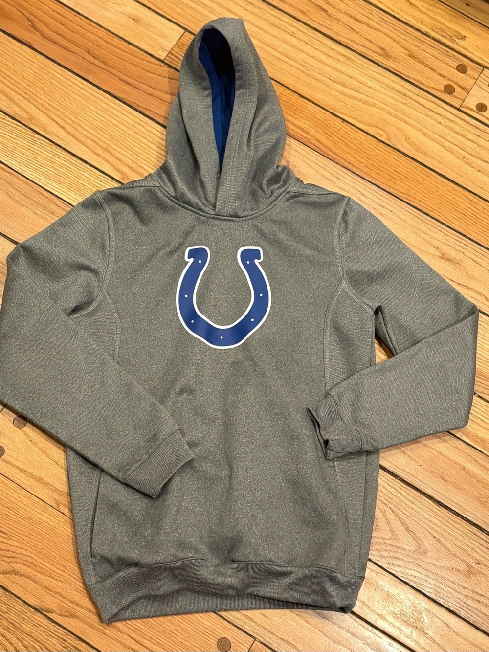 NFL Youth Gray Indianapolis Colts Hoodie Sweatshirt Horseshoe 14/16 large